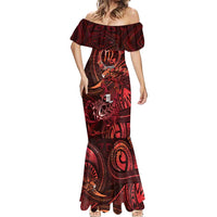 Personalised Polynesia Zodiac Scorpio Mermaid Dress Galaxy Polynesian Pattern Chest Tattoo Style