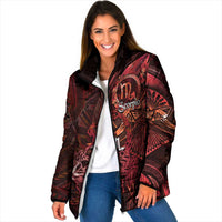 Personalised Polynesia Zodiac Scorpio Padded Jacket Galaxy Polynesian Pattern Chest Tattoo Style