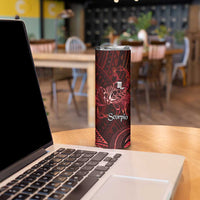 Personalised Polynesia Zodiac Scorpio Skinny Tumbler Galaxy Polynesian Pattern Chest Tattoo Style