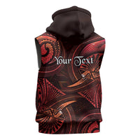 Personalised Polynesia Zodiac Scorpio Sleeveless Hoodie Galaxy Polynesian Pattern Chest Tattoo Style