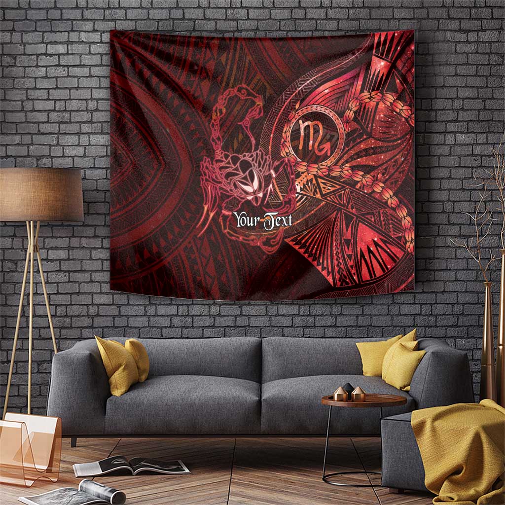 Personalised Polynesia Zodiac Scorpio Tapestry Galaxy Polynesian Pattern Chest Tattoo Style
