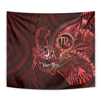 Personalised Polynesia Zodiac Scorpio Tapestry Galaxy Polynesian Pattern Chest Tattoo Style