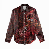 Personalised Polynesia Zodiac Scorpio Women Casual Shirt Galaxy Polynesian Pattern Chest Tattoo Style