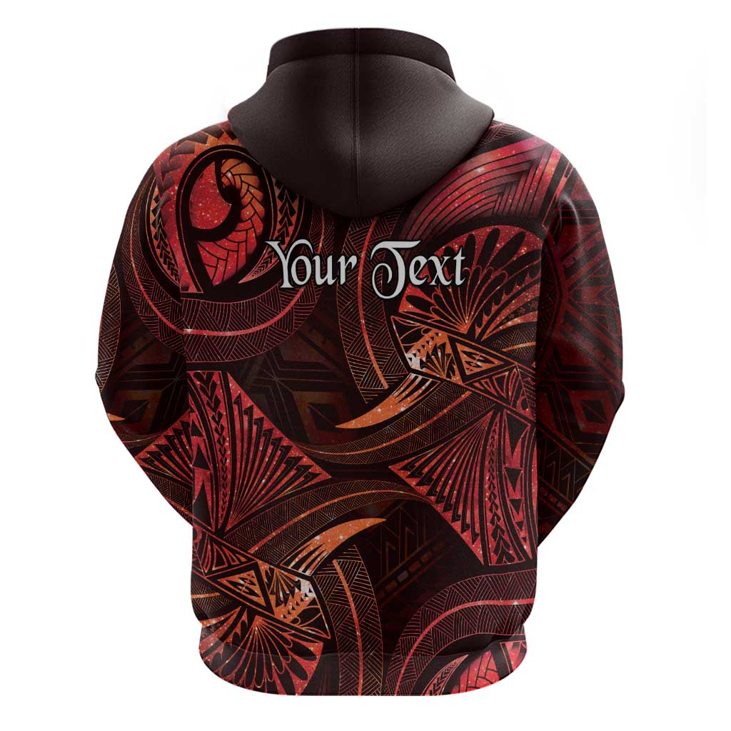 Personalised Polynesia Zodiac Scorpio Zip Hoodie Galaxy Polynesian Pattern Chest Tattoo Style
