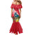 New Zealand Christmas In July Family Matching Mermaid Dress and Hawaiian Shirt Tui Bird With Kowhai Meri Kirihimete