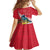 New Zealand Christmas In July Family Matching Off Shoulder Short Dress and Hawaiian Shirt Tui Bird With Kowhai Meri Kirihimete