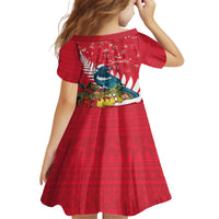 New Zealand Christmas In July Family Matching Summer Maxi Dress and Hawaiian Shirt Tui Bird With Kowhai Meri Kirihimete LT14 - Polynesian Pride