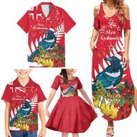 New Zealand Christmas In July Family Matching Summer Maxi Dress and Hawaiian Shirt Tui Bird With Kowhai Meri Kirihimete LT14 - Polynesian Pride