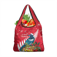 New Zealand Christmas In July Grocery Bag Tui Bird With Kowhai Meri Kirihimete