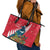 New Zealand Christmas In July Leather Tote Bag Tui Bird With Kowhai Meri Kirihimete