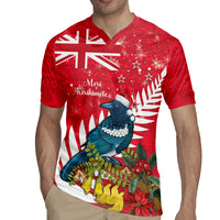 New Zealand Christmas In July Rugby Jersey Tui Bird With Kowhai Meri Kirihimete