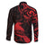 New Zealand Tui Bird Family Matching Tank Maxi Dress and Hawaiian Shirt Aotearoa Maori Pattern - Red