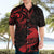 New Zealand Tui Bird Hawaiian Shirt Aotearoa Maori Pattern - Red