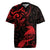 New Zealand Tui Bird Rugby Jersey Aotearoa Maori Pattern - Red