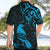 New Zealand Tui Bird Hawaiian Shirt Aotearoa Maori Pattern - Blue