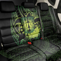 Kia Orana Kuki Airani Back Car Seat Cover Cook Islands Tangaroa God Tatau Green