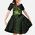 Kia Orana Kuki Airani Family Matching Off Shoulder Maxi Dress and Hawaiian Shirt Cook Islands Tangaroa God Tatau Green
