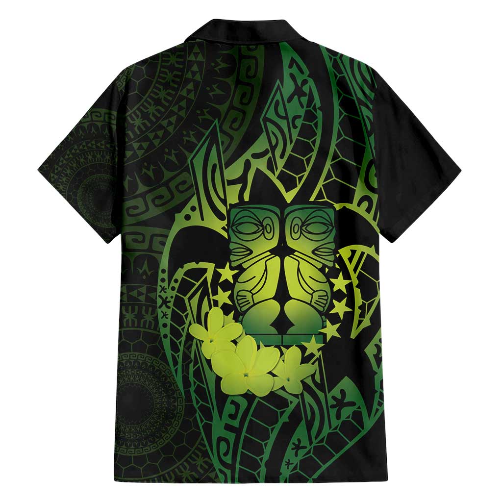 Kia Orana Kuki Airani Hawaiian Shirt Cook Islands Tangaroa God Tatau Green