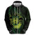 Kia Orana Kuki Airani Hoodie Cook Islands Tangaroa God Tatau Green
