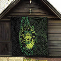 Kia Orana Kuki Airani Quilt Cook Islands Tangaroa God Tatau Green