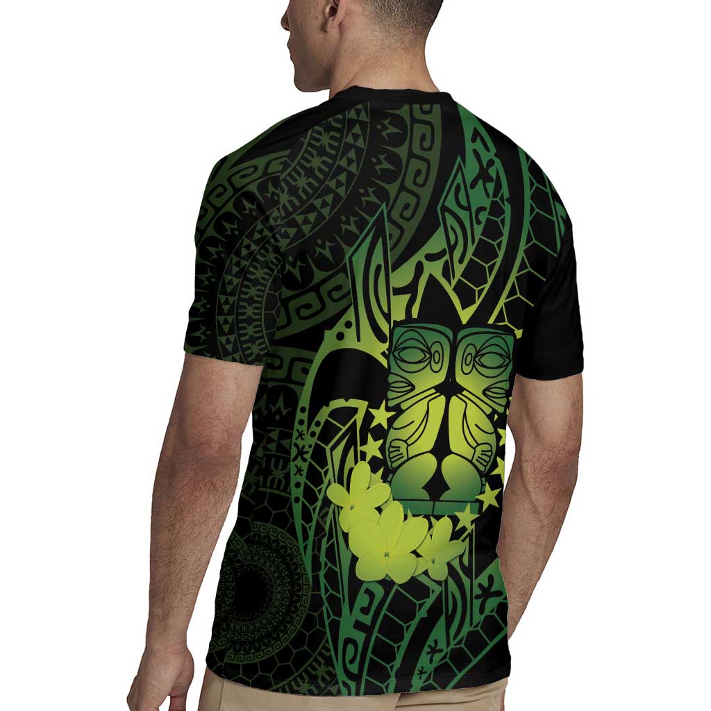 Kia Orana Kuki Airani Rugby Jersey Cook Islands Tangaroa God Tatau Green