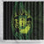 Kia Orana Kuki Airani Shower Curtain Cook Islands Tangaroa God Tatau Green