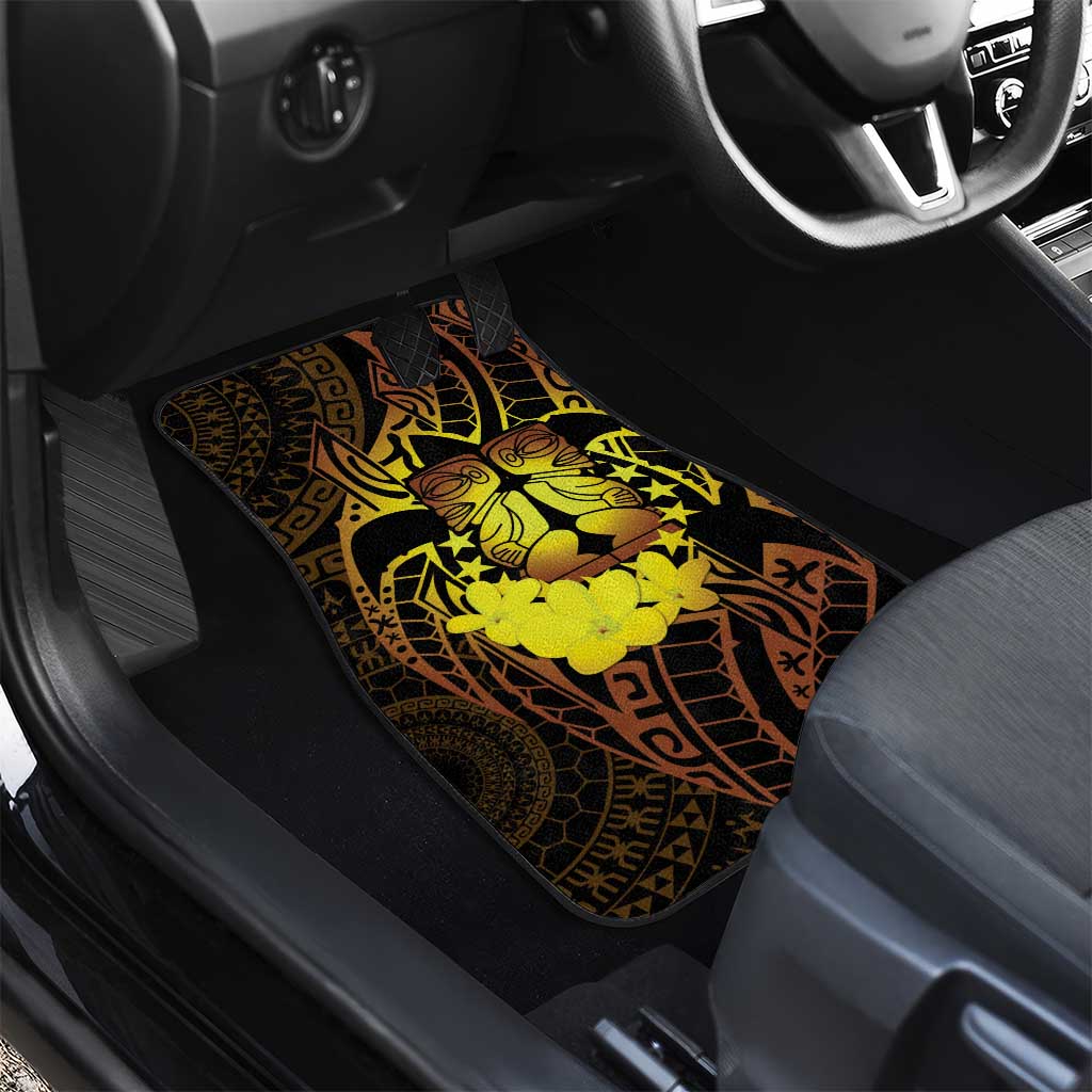 Kia Orana Kuki Airani Car Mats Cook Islands Tangaroa God Tatau Gold
