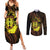 Kia Orana Kuki Airani Couples Matching Summer Maxi Dress and Long Sleeve Button Shirt Cook Islands Tangaroa God Tatau Gold