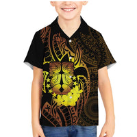 Kia Orana Kuki Airani Family Matching Mermaid Dress and Hawaiian Shirt Cook Islands Tangaroa God Tatau Gold