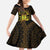 Kia Orana Kuki Airani Family Matching Off Shoulder Maxi Dress and Hawaiian Shirt Cook Islands Tangaroa God Tatau Gold