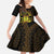 Kia Orana Kuki Airani Family Matching Short Sleeve Bodycon Dress and Hawaiian Shirt Cook Islands Tangaroa God Tatau Gold