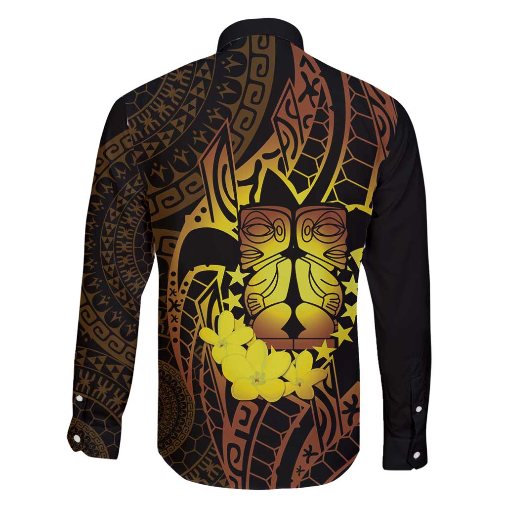 Kia Orana Kuki Airani Family Matching Tank Maxi Dress and Hawaiian Shirt Cook Islands Tangaroa God Tatau Gold