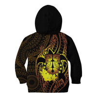 Kia Orana Kuki Airani Kid Hoodie Cook Islands Tangaroa God Tatau Gold