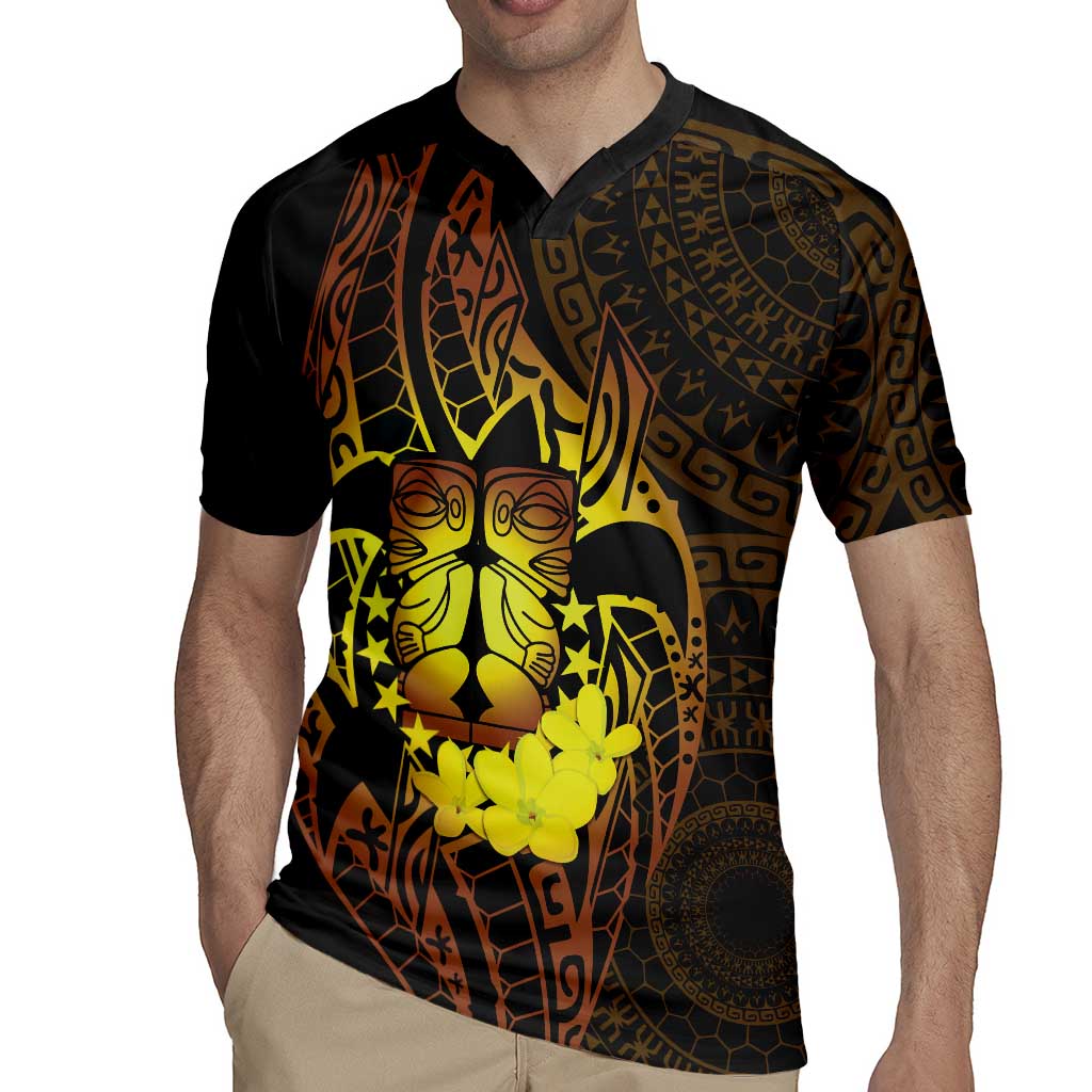 Kia Orana Kuki Airani Rugby Jersey Cook Islands Tangaroa God Tatau Gold