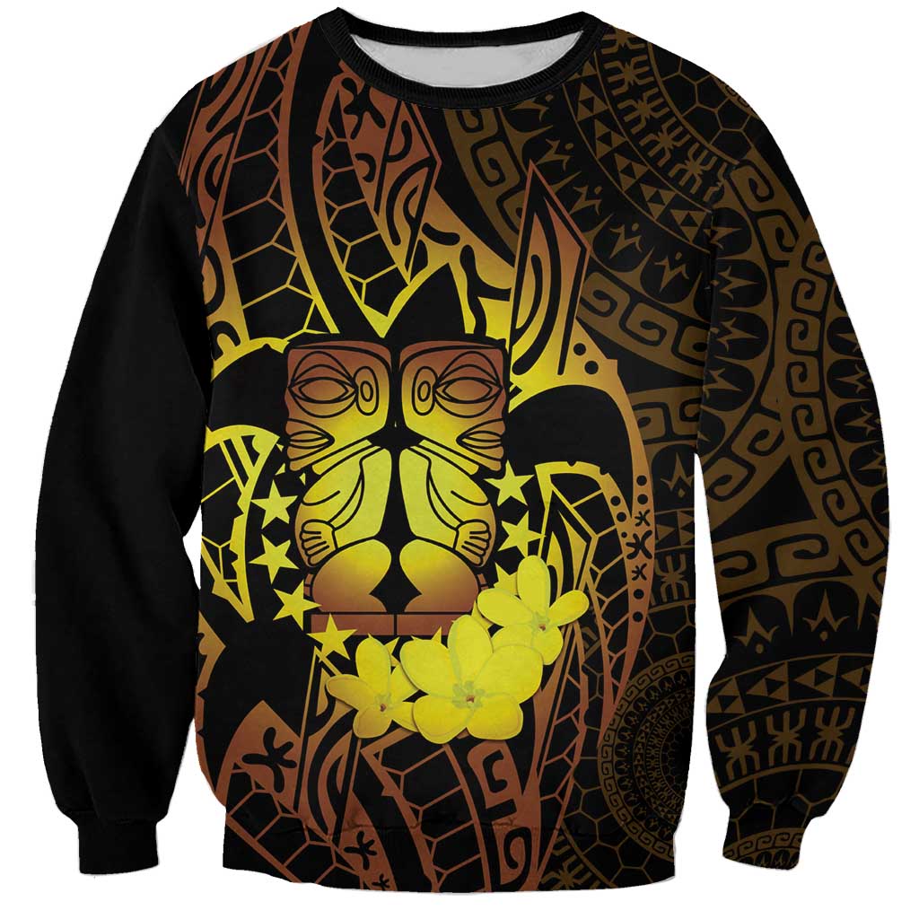Kia Orana Kuki Airani Sweatshirt Cook Islands Tangaroa God Tatau Gold