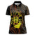 Kia Orana Kuki Airani Women Polo Shirt Cook Islands Tangaroa God Tatau Gold