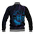Kia Orana Kuki Airani Baseball Jacket Cook Islands Tangaroa God Tatau Purple