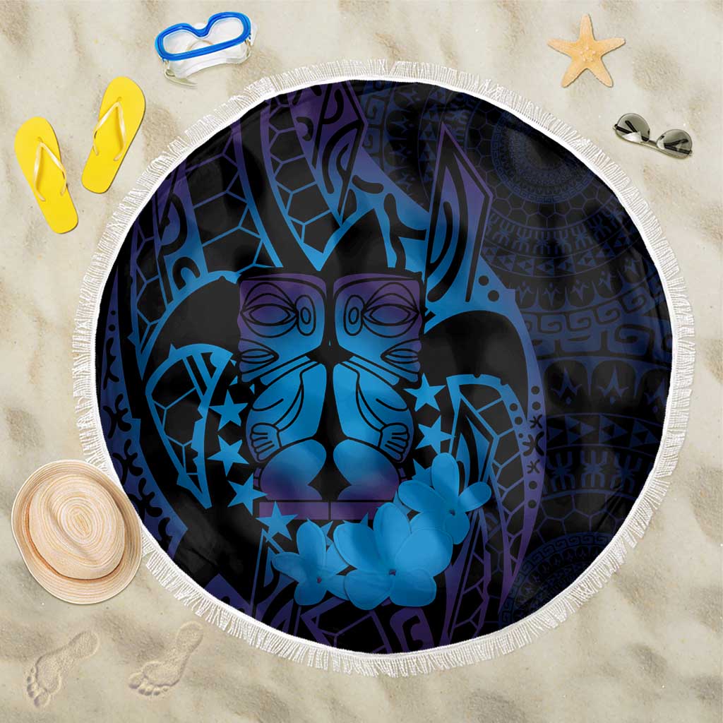 Kia Orana Kuki Airani Beach Blanket Cook Islands Tangaroa God Tatau Purple