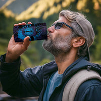 Kia Orana Kuki Airani 4 in 1 Can Cooler Tumbler Cook Islands Tangaroa God Tatau Purple