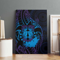 Kia Orana Kuki Airani Canvas Wall Art Cook Islands Tangaroa God Tatau Purple