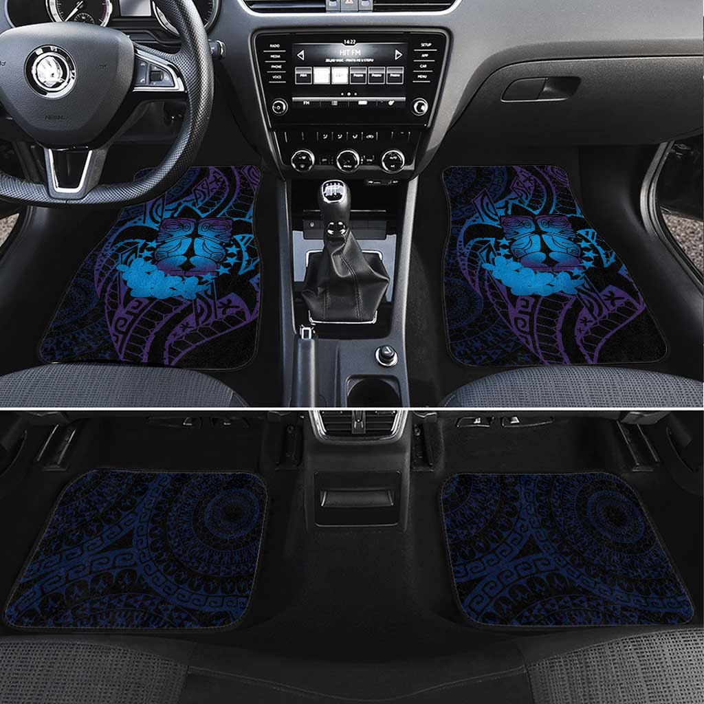 Kia Orana Kuki Airani Car Mats Cook Islands Tangaroa God Tatau Purple