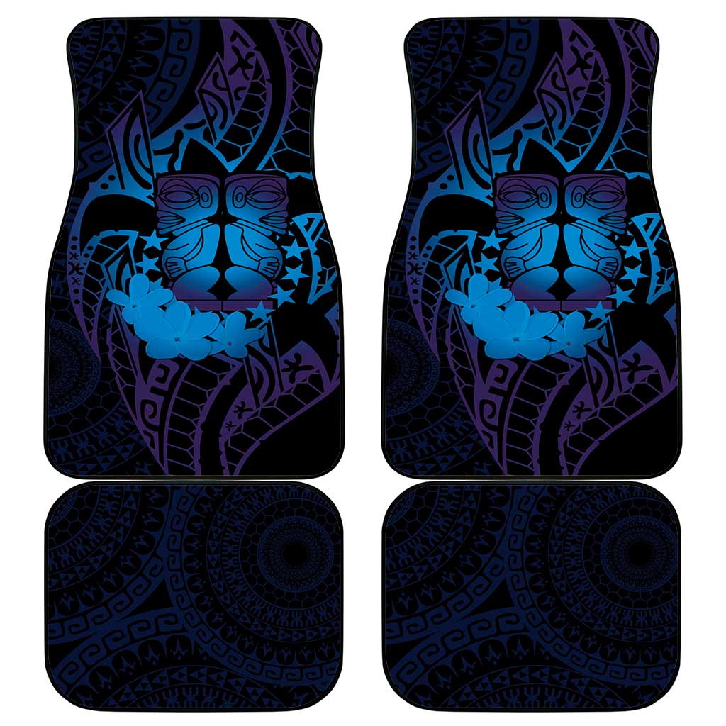 Kia Orana Kuki Airani Car Mats Cook Islands Tangaroa God Tatau Purple