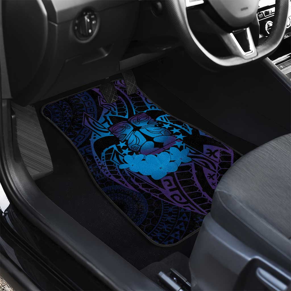 Kia Orana Kuki Airani Car Mats Cook Islands Tangaroa God Tatau Purple
