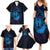 Kia Orana Kuki Airani Family Matching Summer Maxi Dress and Hawaiian Shirt Cook Islands Tangaroa God Tatau Purple