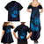 Kia Orana Kuki Airani Family Matching Summer Maxi Dress and Hawaiian Shirt Cook Islands Tangaroa God Tatau Purple