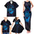 Kia Orana Kuki Airani Family Matching Tank Maxi Dress and Hawaiian Shirt Cook Islands Tangaroa God Tatau Purple