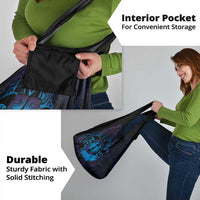 Kia Orana Kuki Airani Grocery Bag Cook Islands Tangaroa God Tatau Purple