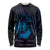 Kia Orana Kuki Airani Long Sleeve Shirt Cook Islands Tangaroa God Tatau Purple