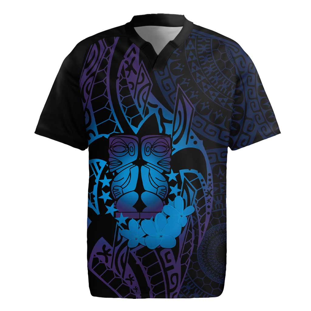 Kia Orana Kuki Airani Rugby Jersey Cook Islands Tangaroa God Tatau Purple