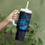 Kia Orana Kuki Airani Tumbler With Handle Cook Islands Tangaroa God Tatau Purple